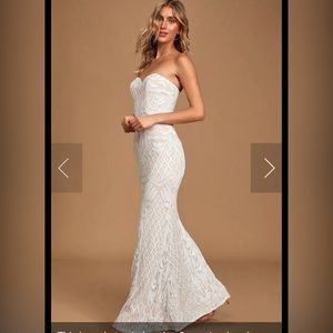 Lulus Sequin White dress/ Wedding Dress/ Formal Dress